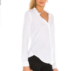 Bobi Light Weight White Jersey Button Up